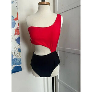 Hybrid Swimwear Women's One-Shoulder Colorblock One-Piece Swimsuit - NWT